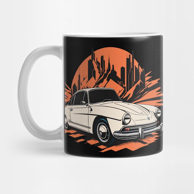 Volkswagen Karmann Ghia Vintage Car Art by Cruise Dresses